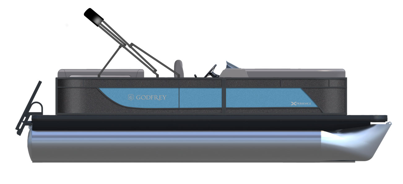 2026 Godfrey EX2286SBX Tripletoon - Charcoal/Lagoon 2026 Godfrey EX2286SBX Tripletoon - Charcoal/Lagoon